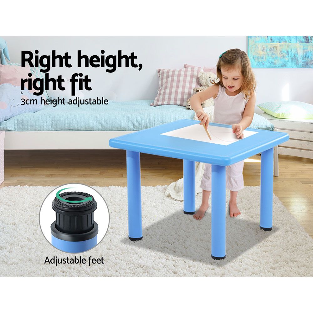 Kid's Desks: Keezi 5PCS Kids Table and Chairs Set Children Study Desk Furniture Plastic 4 Chairs