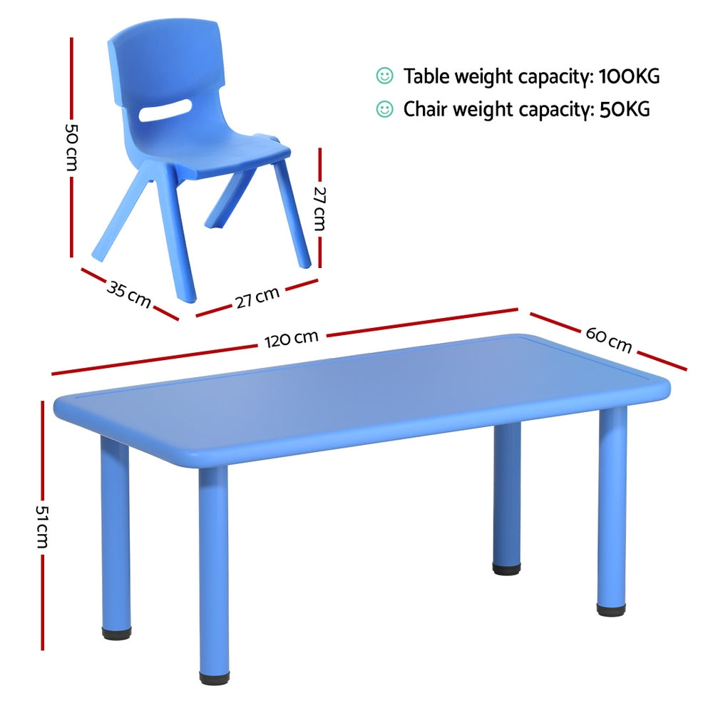 Kid's Desks: Keezi 9PCS Kids Table and Chairs Set Children Study Desk Furniture Plastic 8 Chairs
