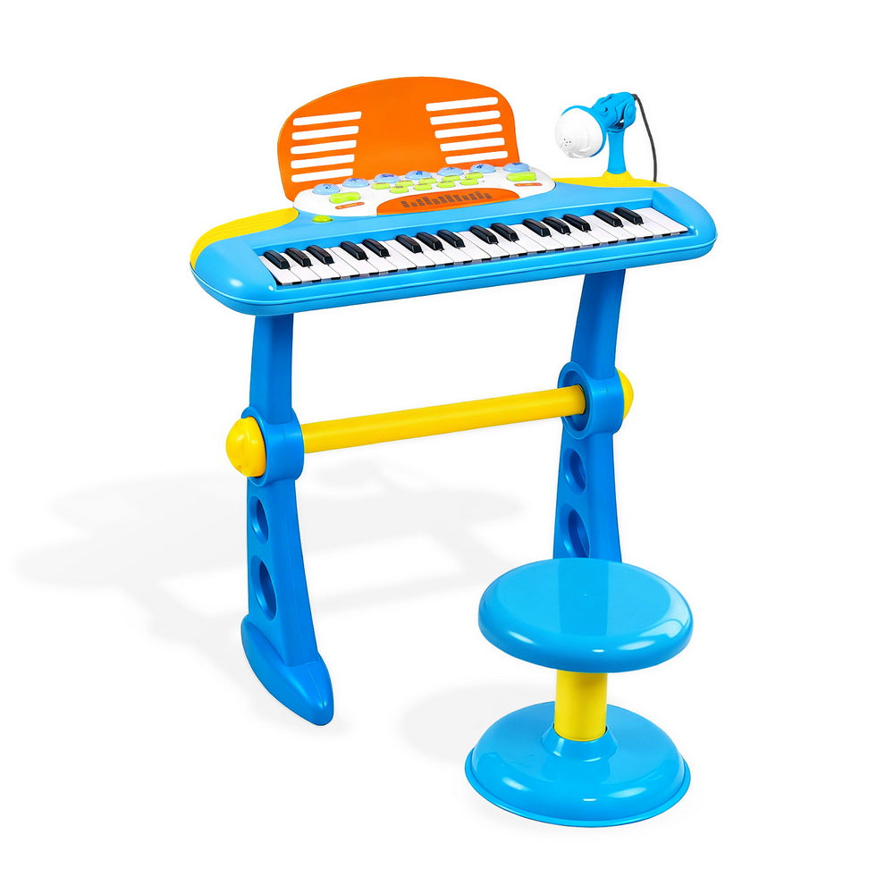 Musical Toys: Keezi Kids Piano Keyboard 37 Keys Electronic Musical Instrument Set w/ Stool Microphone