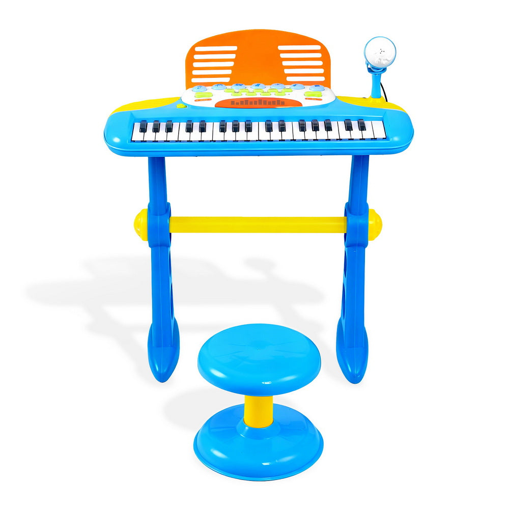 Musical Toys: Keezi Kids Piano Keyboard 37 Keys Electronic Musical Instrument Set w/ Stool Microphone