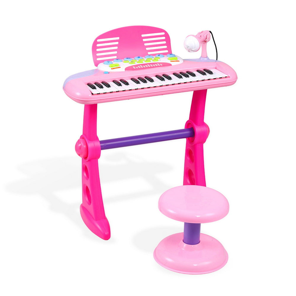 Musical Toys: Keezi Kids Piano Keyboard 37 Keys Electronic Musical Instrument Set w/ Stool Microphone