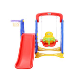 Outdoor Play Equipment: Keezi Kids Slide Swing Set Basketball Hoop Outdoor Playground Toys 120cm Blue