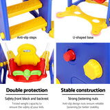 Outdoor Play Equipment: Keezi Kids Slide Swing Set Basketball Hoop Outdoor Playground Toys 120cm Blue