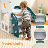 Outdoor Play Equipment: Keezi Kids Slide Set Basketball Hoop Outdoor Playground Outdoor Toys Telescope Storage