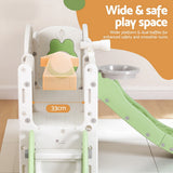 Outdoor Play Equipment: Keezi Kids Slide Swing Set Ball Hoop Rings Football Outdoor Toys Green