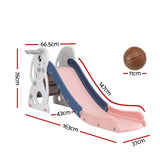 Activity Toys: Keezi Kids Slide Set Basketball Hoop Ring Outdoor Playground Toy Rabbit 147cm