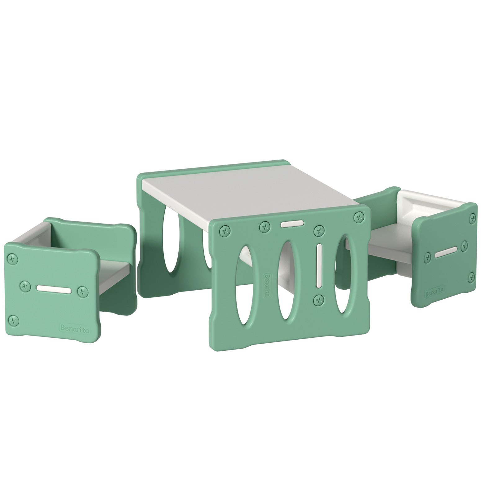 Kid's Tables, Chairs & Seats: Keezi 3PCS Kids Table and Chairs Set HDPE