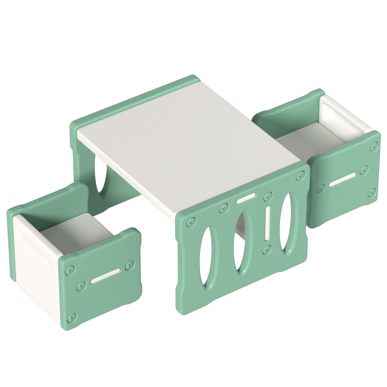 Kid's Tables, Chairs & Seats: Keezi 3PCS Kids Table and Chairs Set HDPE
