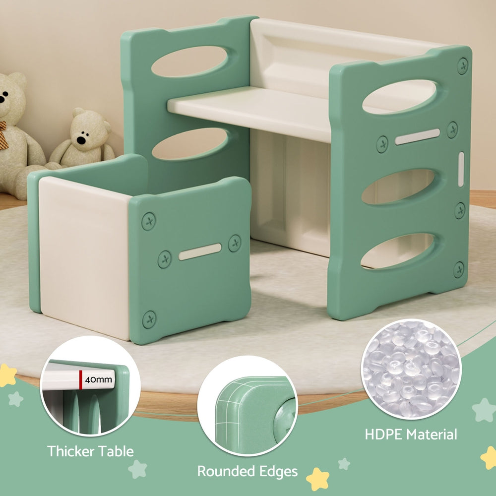 Kid's Tables, Chairs & Seats: Keezi 3PCS Kids Table and Chairs Set HDPE