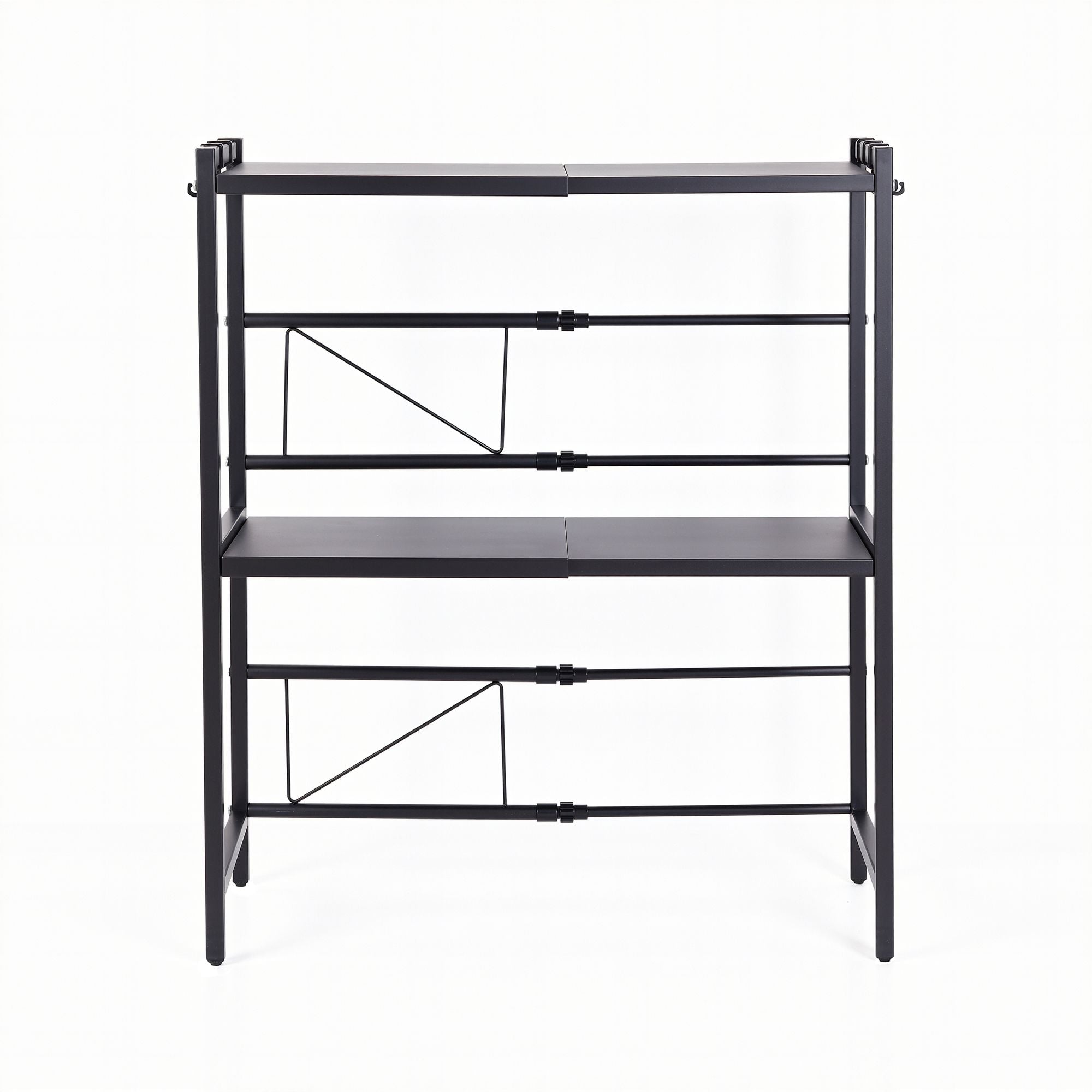 Artiss Kitchen Bakers Rack 40-60CMX78CM Metal Microwave Stand Black