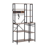 Artiss Kitchen Rack with Power Outlets Hooks 96CMX170CM Microwave Storage Shelf