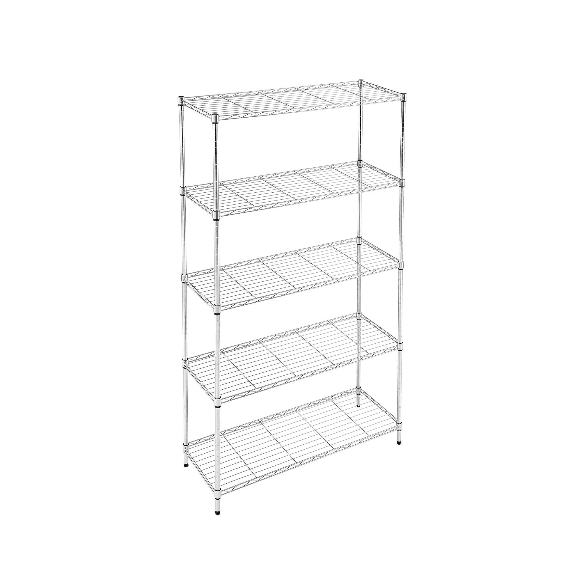 Artiss 5-Tier Kitchen Rack Shelf Shelving 90x35x182CM Adjustable Metal Storage Shelves
