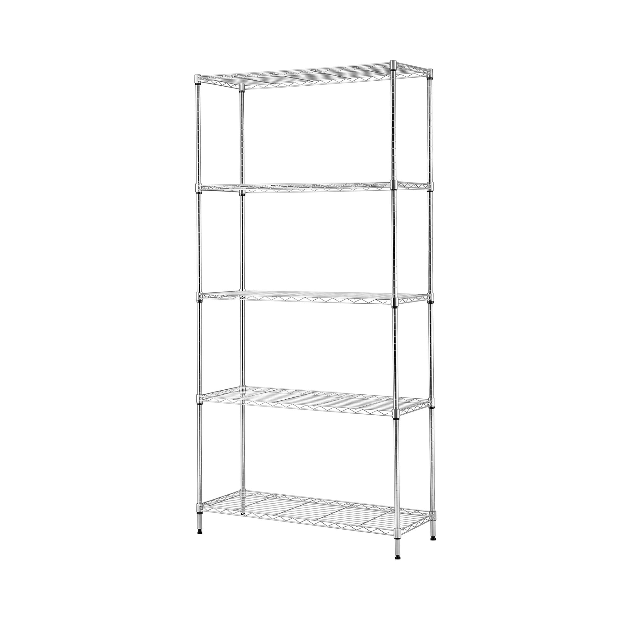 Artiss 5-Tier Kitchen Rack Shelf Shelving 90x35x182CM Adjustable Metal Storage Shelves