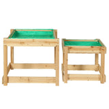 Outdoor Play Equipment: Keezi Kids Sandpit Wooden Sandbox Sand Pit Water Table Outdoor Toys 101cm