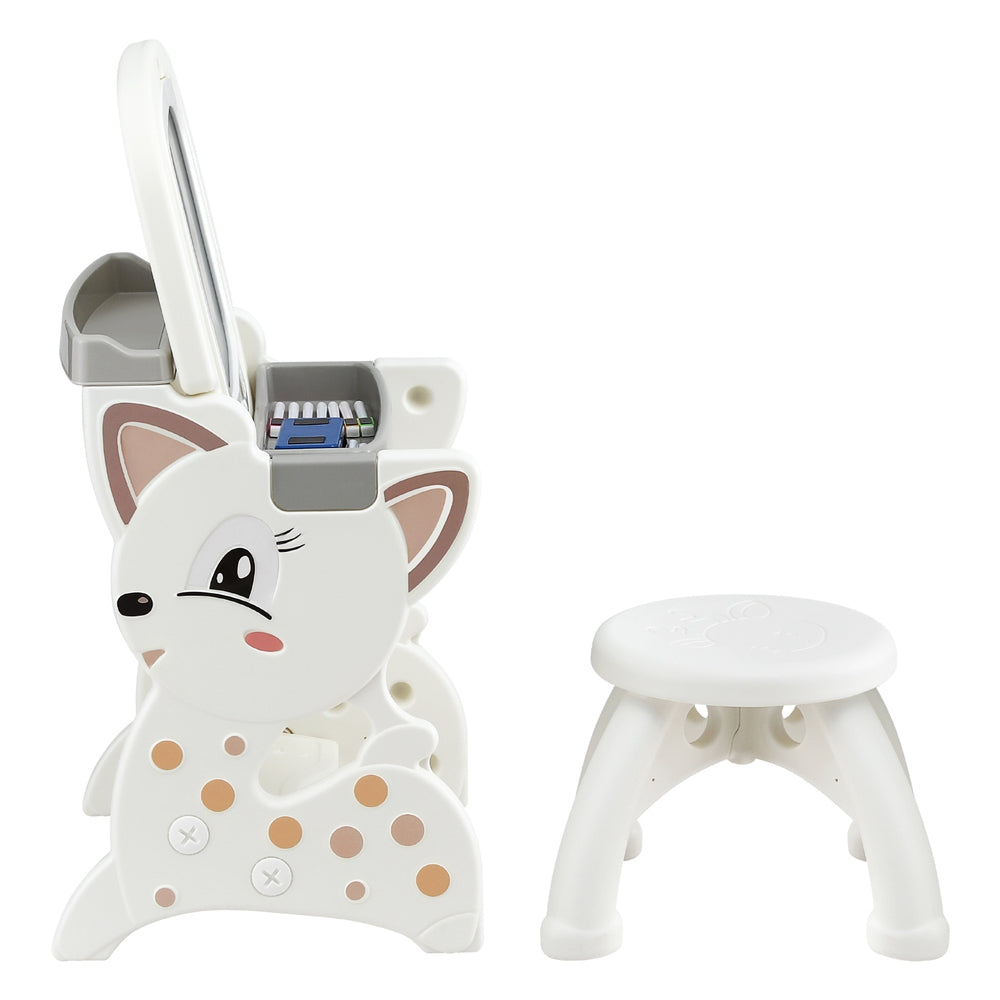 Kid's Tables, Chairs & Seats: Keezi Kids Table and Chair Set 2 in 1 Easel Desk Stool w/ LCD Writing Tablet