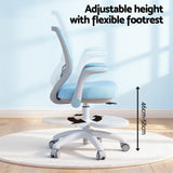 Keezi Kids Ergonomic Study Chair Adjustable w/ Wheels Footrest Blue