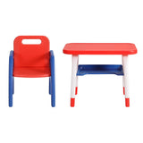 Kid's Tables, Chairs & Seats: Keezi Kids Table and Chair Set HDPE Toddler Activity Play Set Orange/Yellow