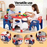 Kid's Tables, Chairs & Seats: Keezi Kids Table and Chair Set HDPE Toddler Activity Play Set Orange/Yellow