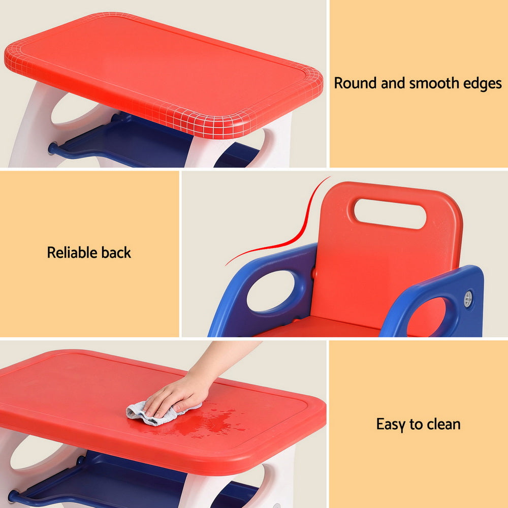 Kid's Tables, Chairs & Seats: Keezi Kids Table and Chair Set HDPE Toddler Activity Play Set Orange/Yellow