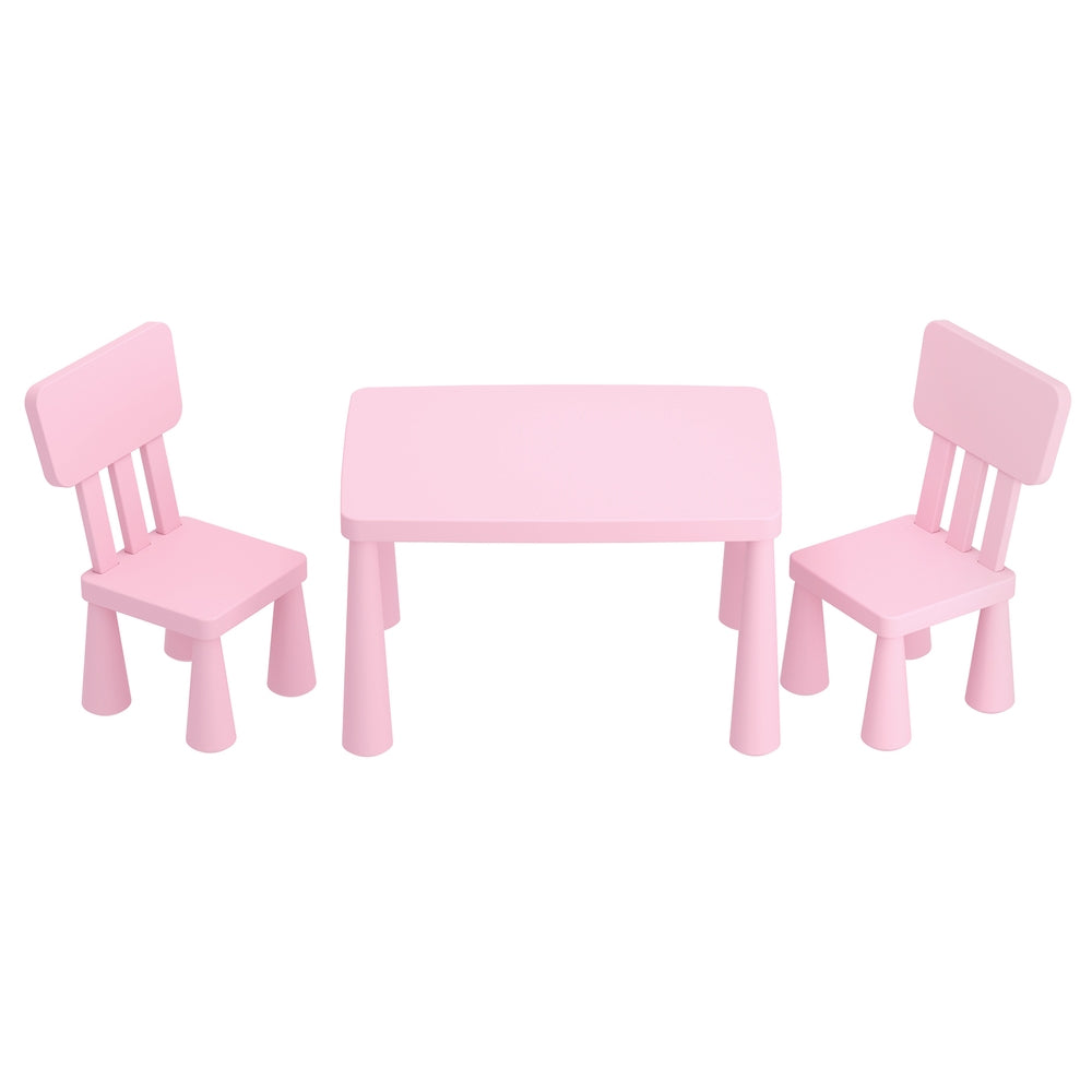 1 Keezi Kids Table and 2 Chairs Set Pink