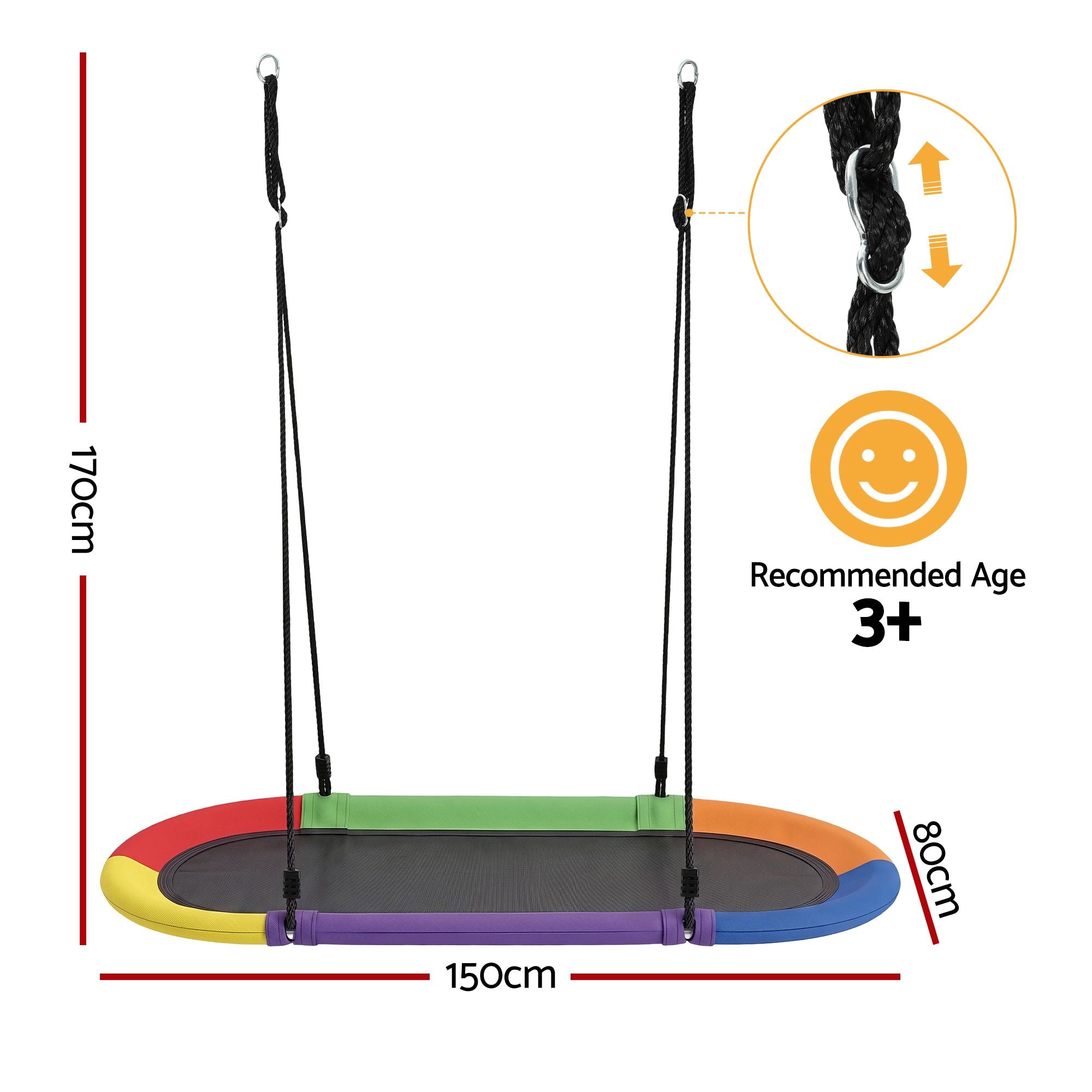 Gardeon Tree Swing Hammock 100cm for Backyard Porch Outside Playground