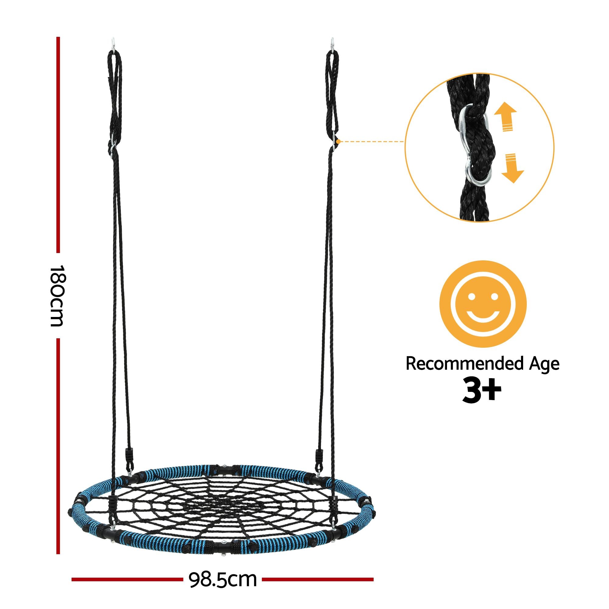 Gardeon Tree Swing Hammock 150cm for Backyard Porch Outside Playground