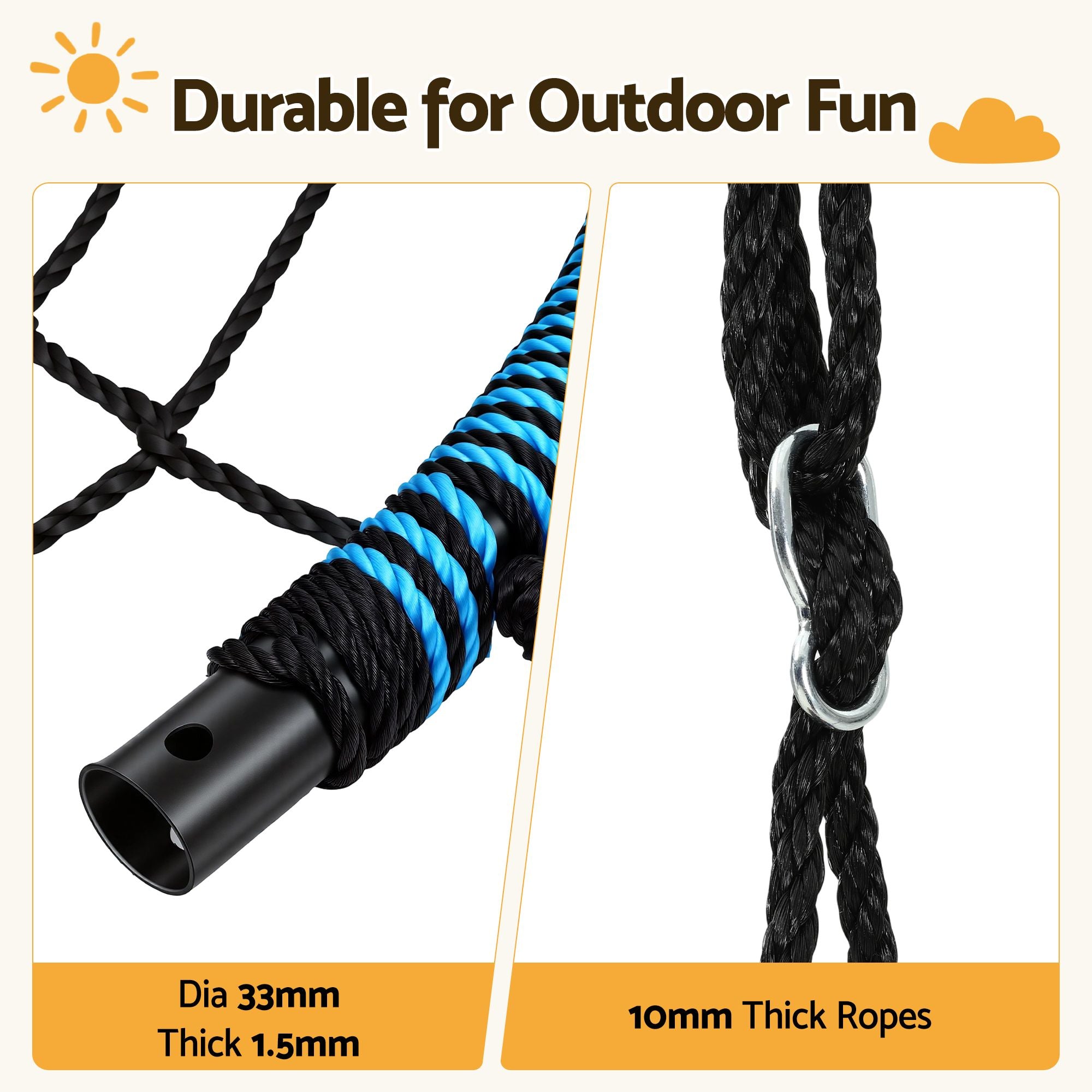 Gardeon Tree Swing Hammock 150cm for Backyard Porch Outside Playground