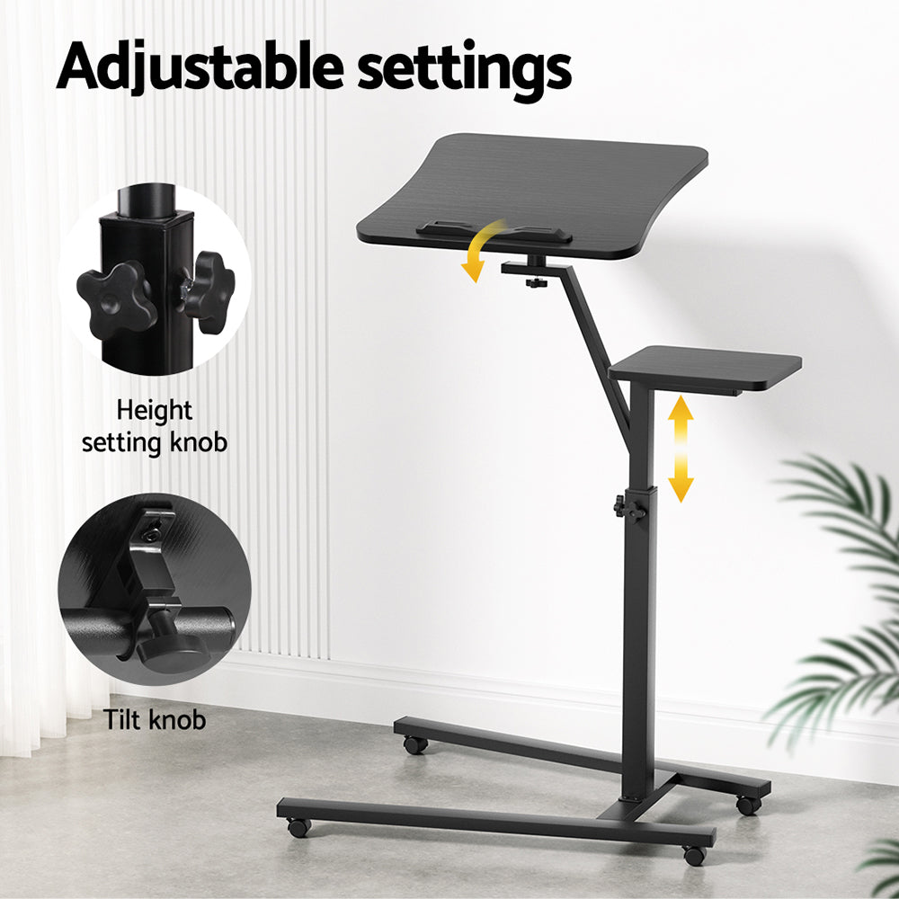 Laptop Stands: Artiss Laptop Desk Computer Table Height Adjustable Tiltable Mouse Board Black