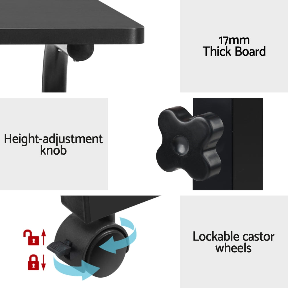 Desks: Artiss Laptop Desk Table Adjustable 60CM Black
