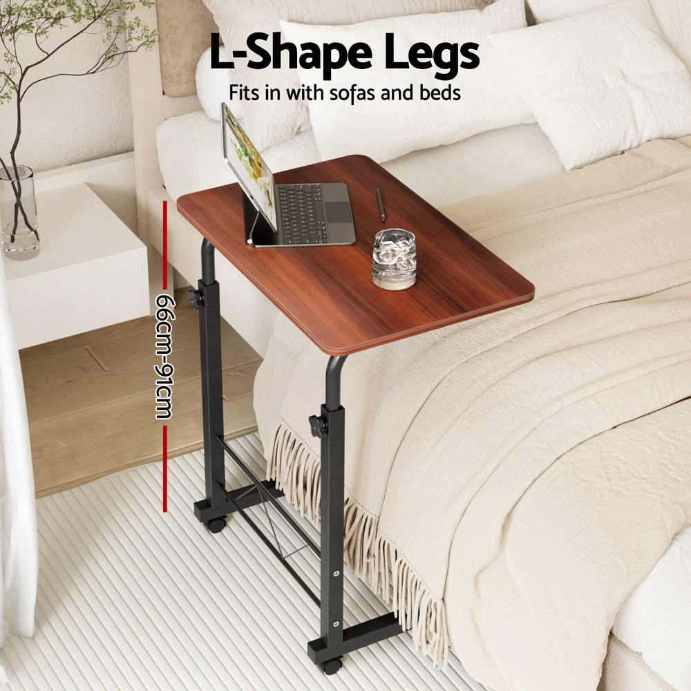 Desks: Artiss Laptop Desk Table Adjustable 60CM Dark Wood