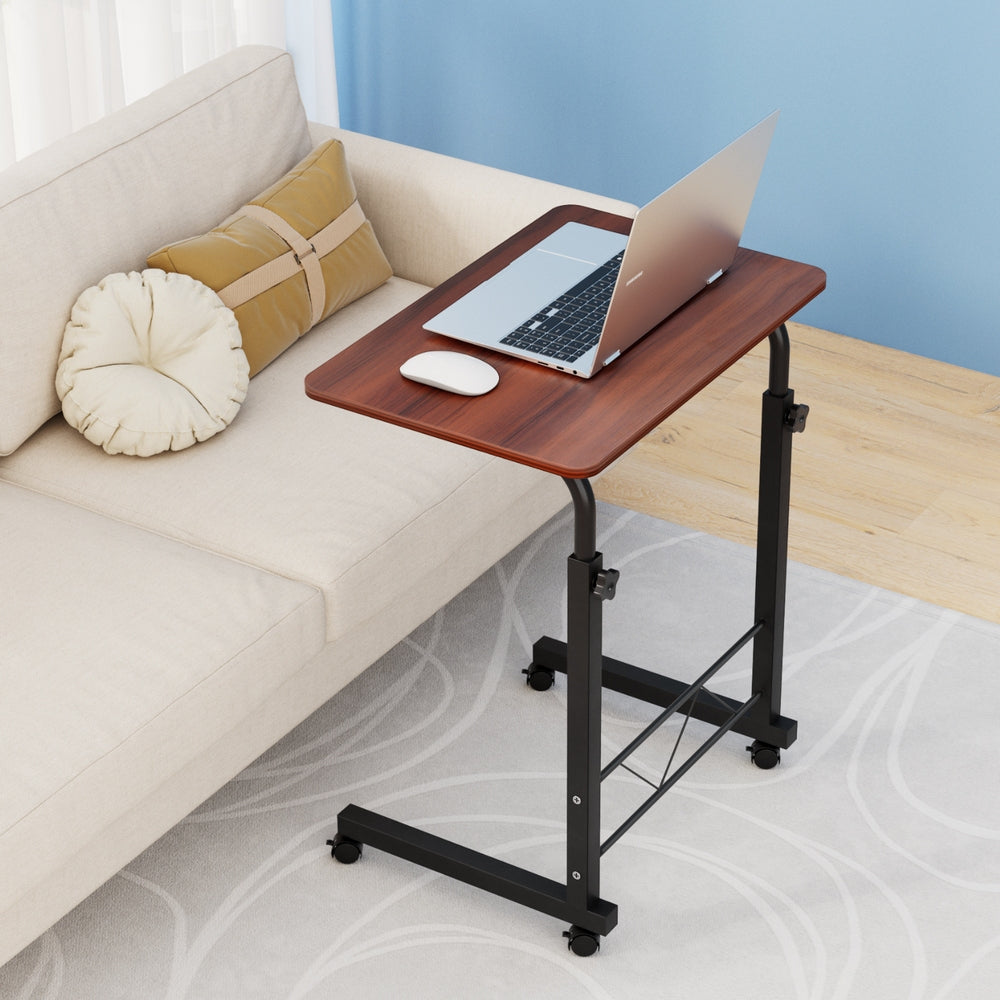 Desks: Artiss Laptop Desk Table Adjustable 60CM Dark Wood
