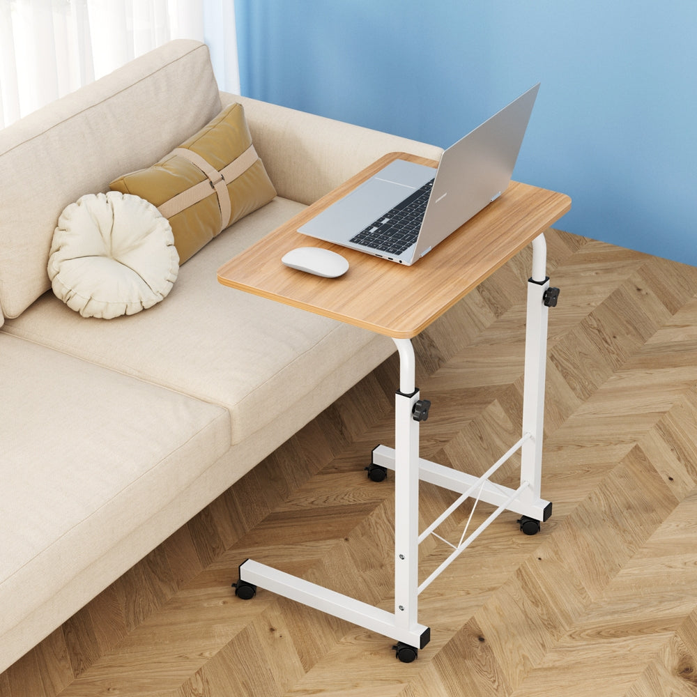 Desks: Artiss Laptop Desk Table Adjustable 60CM Light Wood