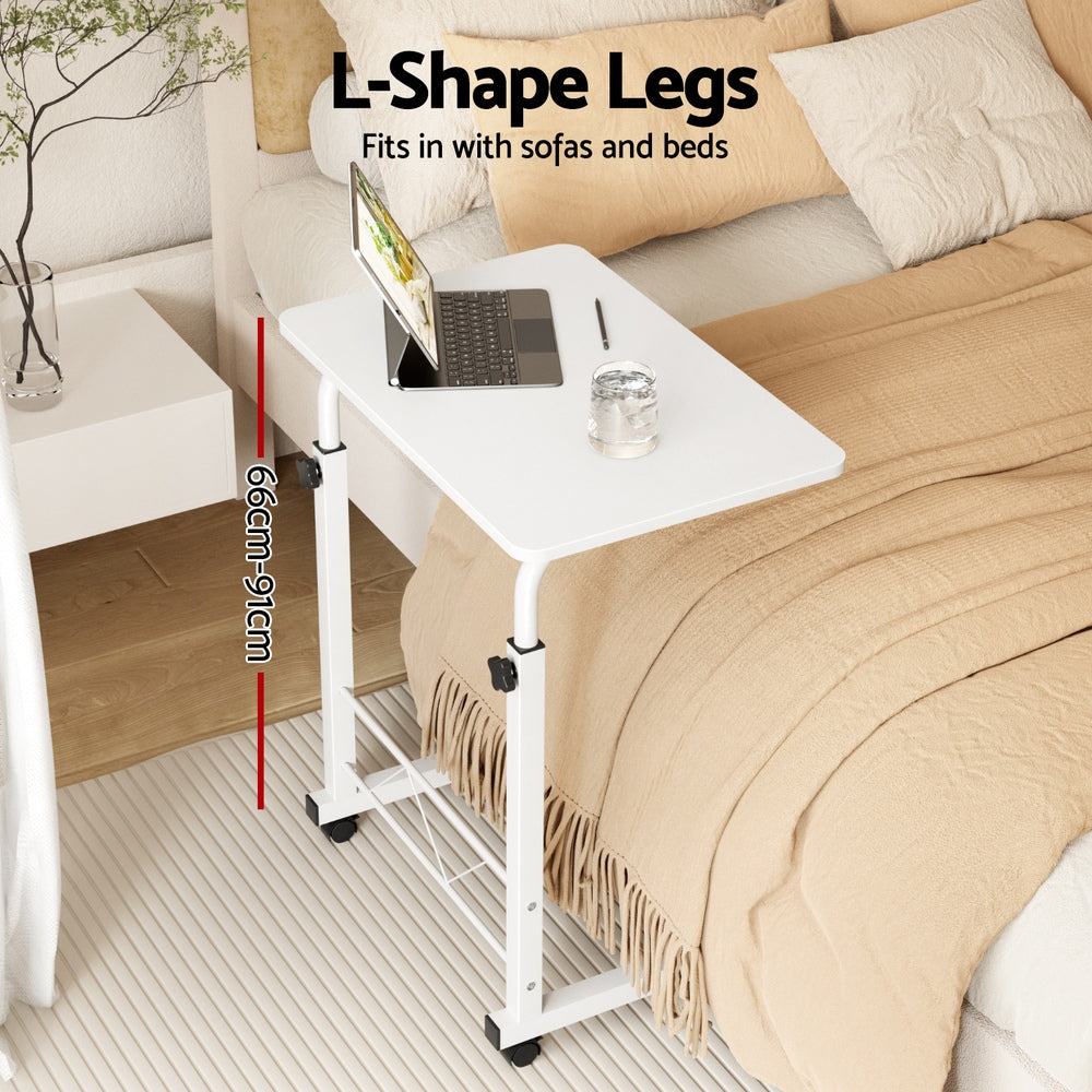 Desks: Artiss Laptop Desk Table Adjustable 60CM White