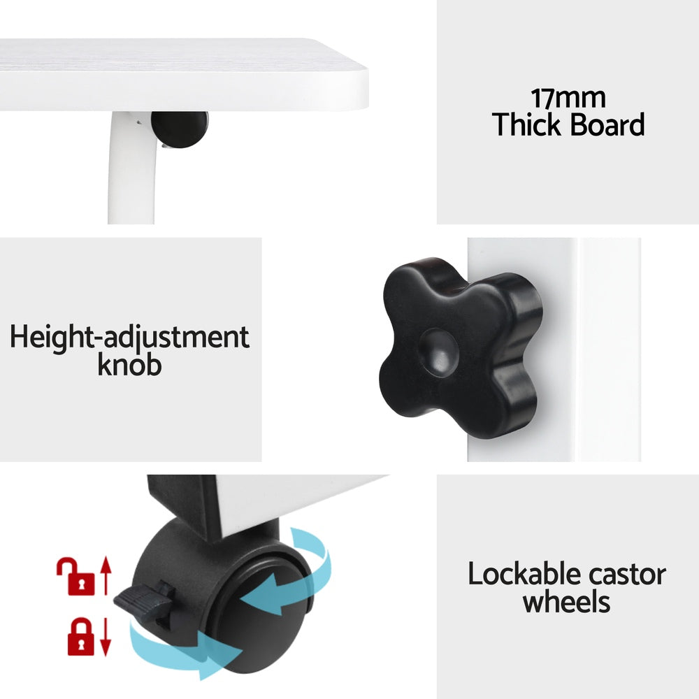 Desks: Artiss Laptop Desk Table Adjustable 60CM White