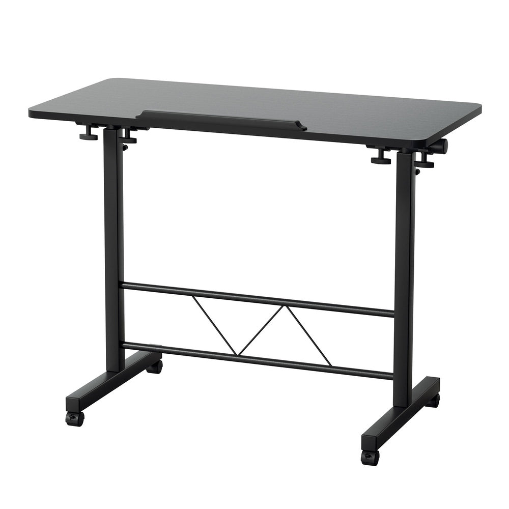Desks: Artiss Laptop Desk Table Height Adjustable Wooden Bed Side Tables 80CM Black