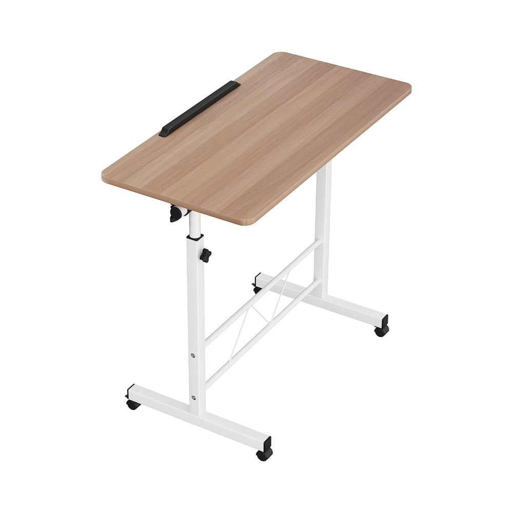 Desks: Artiss Laptop Desk Table Adjustable 80CM Light Wood