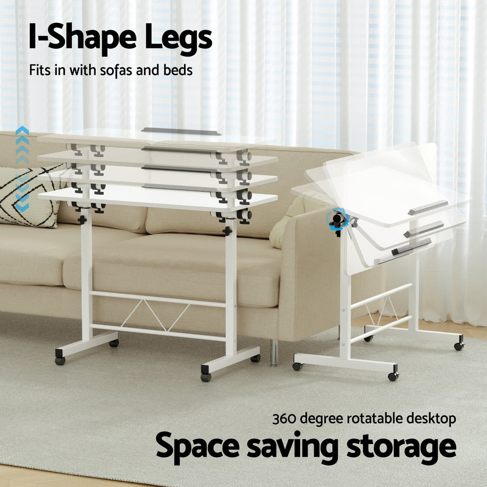 Desks: Artiss Laptop Desk Table Adjustable 80CM White