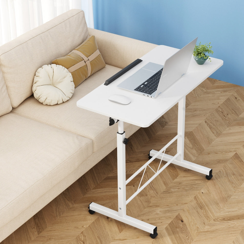 Desks: Artiss Laptop Desk Table Adjustable 80CM White