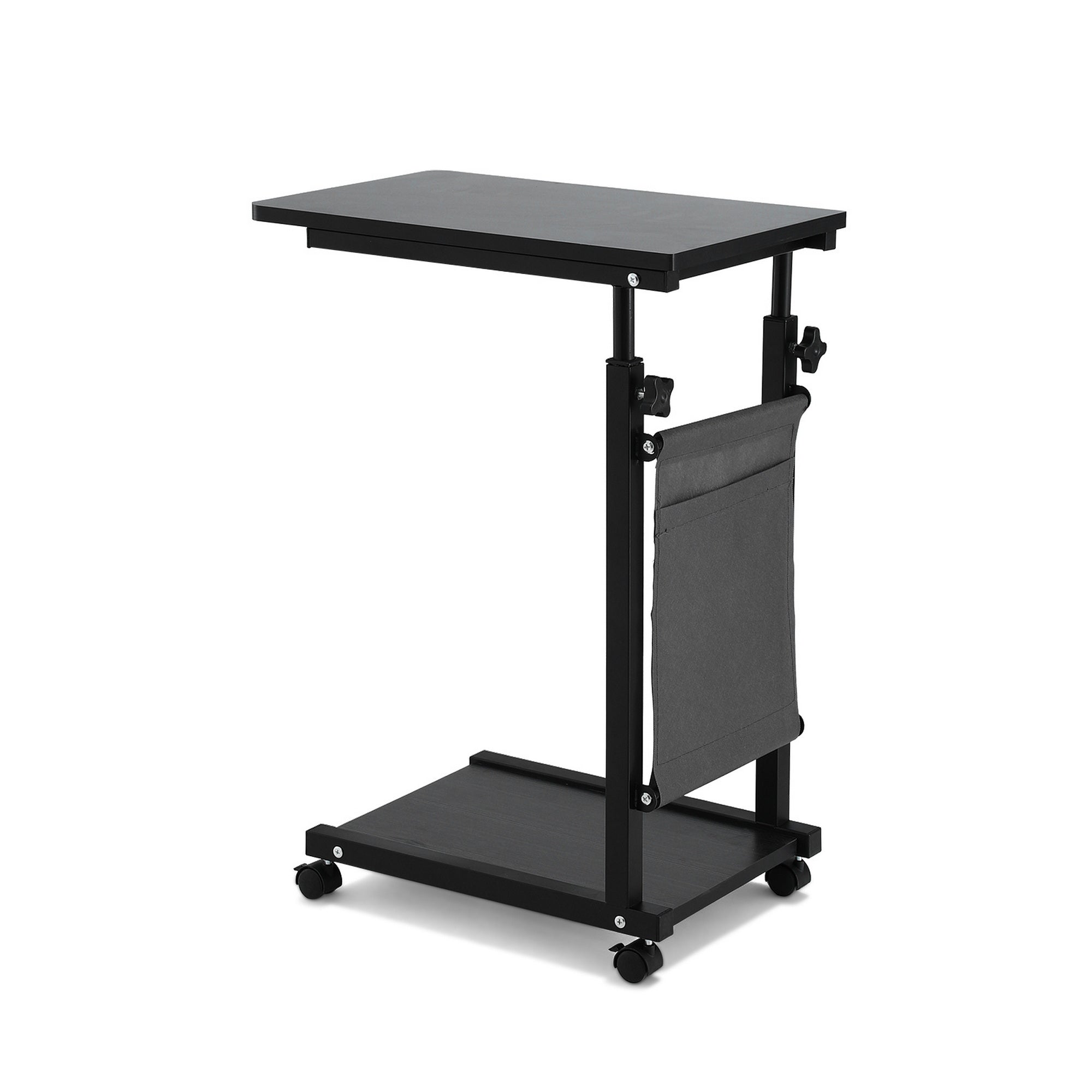 Side Tables: Artiss Laptop Desk Height Adjustable Mobile Workstation Computer Desks 48CM Black