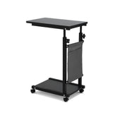 Side Tables: Artiss Laptop Desk Height Adjustable Mobile Workstation Computer Desks 48CM Black