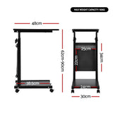 Side Tables: Artiss Laptop Desk Height Adjustable Mobile Workstation Computer Desks 48CM Black