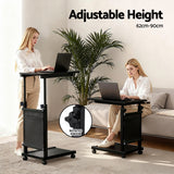 Side Tables: Artiss Laptop Desk Height Adjustable Mobile Workstation Computer Desks 48CM Black