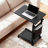 Side Tables: Artiss Laptop Desk Height Adjustable Mobile Workstation Computer Desks 48CM Black