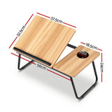 Desktops & Accessories: Artiss Laptop Desk Bed Table Foldable Portable Desktop Oak