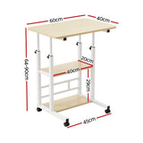 Artiss Laptop Desk Height Adjustable Mobile Workstation Computer Desks 60CM