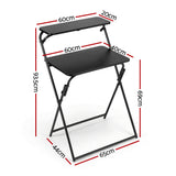 Desktops & Accessories: Artiss Laptop Desk Foldable Study Desk Home Office Black