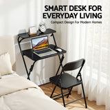 Desktops & Accessories: Artiss Laptop Desk Foldable Study Desk Home Office Black