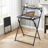 Desktops & Accessories: Artiss Laptop Desk Foldable Study Desk Home Office Black