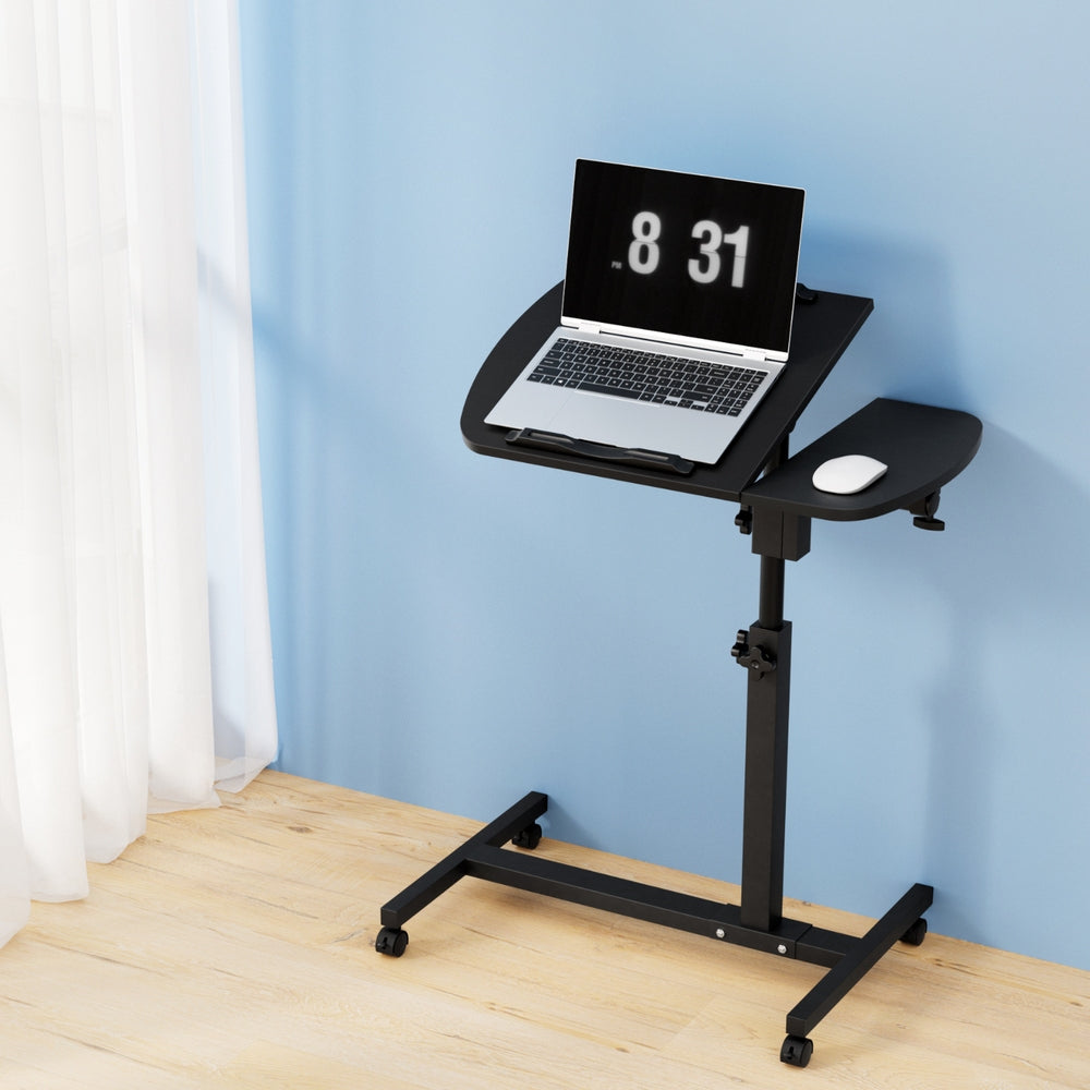 Laptop Stands: Artiss Laptop Desk Table Fan Cooling Black 60CM