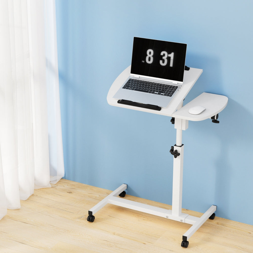 Laptop Stands: Artiss Laptop Desk Table Fan Cooling White 60CM